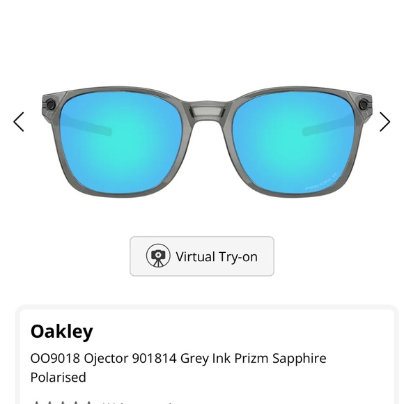 Oakley Ojector Polarized Sunglasses Grey Ink Frame w/ Prizm Sapphire Lenses - Picture 3 of 16